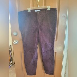 Old Navy Brown Rockstar super skinny mid-rise corduroy pants 20